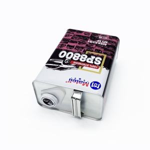 Boîtes en fer blanc rectangulaires personnalisées de 4 L pour l'emballage d'huile lubrifiante et d'huile moteur avec bouchon à pression - Product Image 5