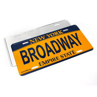 Prezzo del produttore numero di targa in alluminio anodizzato USA souvenir personalizzati firma targa auto di New York