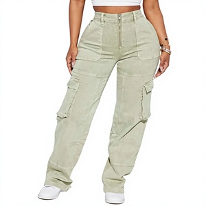 Pantalones Vaqueros Anchos de Mezclilla para Mujer, Estilo Casual de Invierno 2026, con Logotipo Personalizado, 100% Algodón - Product Image 1