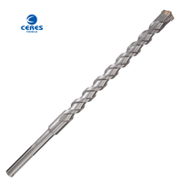 Shehds MAX — pointe plate SDS PLUS, à double cannelure, mèches pour marteau, perçage de la pierre à béton