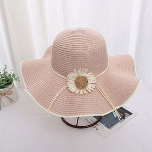 Sombrero de Paja para Mujer, Protección Solar, Verano, Playa, Diseño de Girasol, Gorra de Viaje para Niñas - Product Image 6