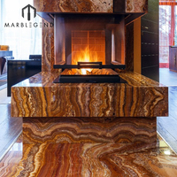 PFM chinois prix usine brun onyx marbre luxe translucide rétro-éclairé onyx panneau mural