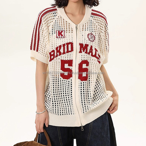 Pull-over en jersey vintage pour homme, col rond, manches longues, style jersey, polyester/nylon, logo sur le devant, vêtements de sport, nouvelle collection automne - Product Image 5