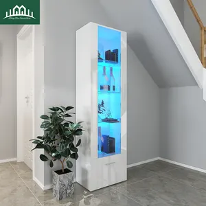 Vitrine LED moderne blanc Vitrine armoire armoire armoire