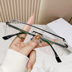 741 Rimless Style Eyeglasses Ready Goods in Stock for Men <b>Eyewear</b> Collection - Product Image 3
