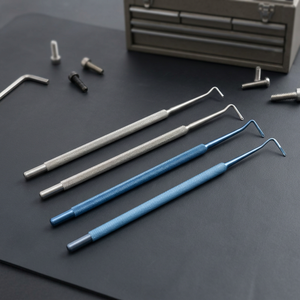 Instruments microchirurgicaux, équipement de microscopie ophtalmique, crochet pour strabisme en acier, manuel, XTREEM INVENT INTL, certifié CE - Product Image 3