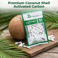 Filtre Tabac Biodégradable Premium au Charbon Actif Coque Coco Naturel Haute Adsorption Substances Nocives Sensation Pure