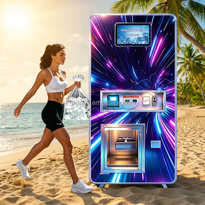 Máquina expendedora de hielo totalmente automática YISO, éxito de ventas en verano, admite múltiples métodos de pago, con depósito de hielo de 100 kg para exteriores. - Product Image 5