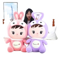 Lapin jouets en peluche ange fraise lapin bébé enfants coussin cadeau d'anniversaire poupée poupée Machine poupée vente en gros