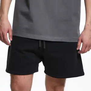 Shorts de lã 350GSM shorts de moletom logotipo personalizado shorts de algodão masculino de alta qualidade