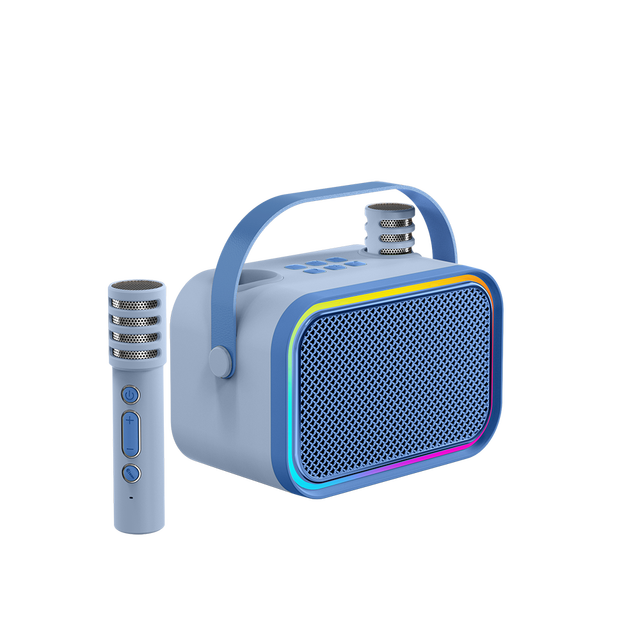 Karaoke Speaker with 2 Wireless Mics & Magic Voice - Portable Bluetooth Speaker for Singing at Home, Parties or Outdoors