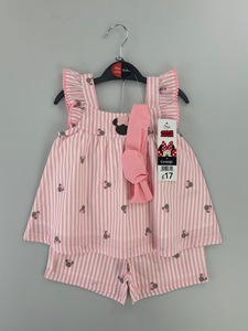 <span class=keywords><strong>Ensemble</strong></span> décontracté 3 pièces en soie de lait imprimé animalier George Woven <span class=keywords><strong>Minnie</strong></span> pour filles – Collection été - Product Image 5