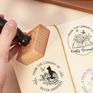 लकड़ी की स्टैम्प के साथ लकड़ी की मुहर के साथ लकड़ी की स्टांप - Product Image 4