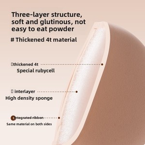 Éponge <span class=keywords><strong>de</strong></span> maquillage ultra-douce et épaisse en forme <span class=keywords><strong>de</strong></span> <span class=keywords><strong>guimauve</strong></span>, double usage (humide/sèche), pour fond <span class=keywords><strong>de</strong></span> teint, couleur café - Product Image 2