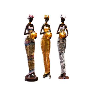 Figurine africaine noire vintage en résine abstraite, artisanat traditionnel, sculpture exotique <span class=keywords><strong>de</strong></span> luxe pour salon, <span class=keywords><strong>maison</strong></span>, remise <span class=keywords><strong>de</strong></span> diplôme, mariage - Product Image 6