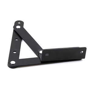 Folding Sofa Hardware Iron Hinge 2 Mm Black Surface Mount Durable Furniture Joint - Product Image 2