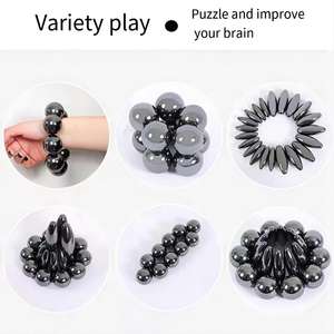 Billes magnétiques pour enfants <span class=keywords><strong>Neocube</strong></span> Aimants noirs Aimants hématite Perles de ferrite Aimants œufs de serpent à sonnette - Product Image 2