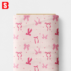 Tissu 100 % coton Bessi à faible MOQ, motif nœuds et rubans chic, imprimé numérique, style romantique vintage pour robes et vêtements - Product Image 5