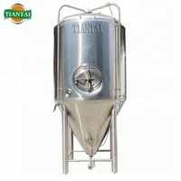 Fermenteur conique de 5000 L en acier inoxydable à double paroi avec chemise de refroidissement au glycol et manway supérieur pour l'alcool (Marque OEM Tiantai/TBE)