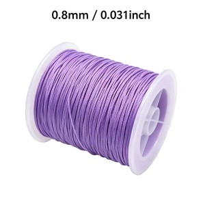 Cordon de 0,8 mm pour nœuds chinois, <span class=keywords><strong>macramé</strong></span>, fabrication de bijoux, bracelets, colliers, carillons éoliens, sacs et vêtements DIY - Product Image 2
