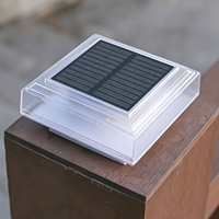 Lampes solaires pour poteaux, lampes LED blanches chaudes pour poteaux extérieurs, lampes solaires étanches en ABS pour clôtures de jardin, villa, cour, patio, aménagement paysager