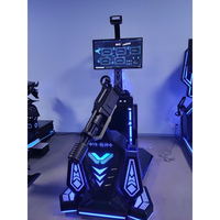 Jeu de tir en réalité virtuelle 9D, simulateur Gatling, ensemble de plateforme PC en plastique et métal pour intérieur, casque VR DP E3, certifié CE, 7x24