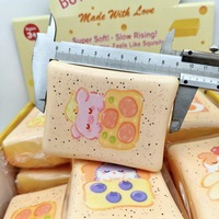 Jouet Squishy en PU en forme de pain grillé, à remontée lente, motifs animaux assortis, doux, sensoriel, anti-stress, cadeau, vente en gros