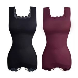 Al por mayor Faja pantalón moldeadora de encaje, suave y lisa, de tallas grandes, con efecto levanta glúteos, de cintura alta, alta elasticidad y control de abdomen - Product Image 5