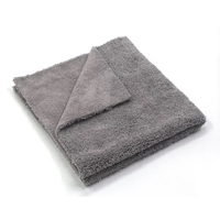Serviette de voiture en microfibre ultra-douce, bords coupés, poils longs et courts, 40x40cm, pour le detailing automobile, 400gsm, double face