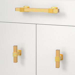 Modern Minimalist Aluminum Alloy Cabinet Handles Bar Shape Durable Frosted Finish For Cabinet <b>Doors</b> - Product Image 2