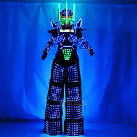 Oferta Especial: Disfraz de Mascota Robot LED Bailarín Multicolor con Sonido, Traje Gigante Portátil para Promoción en Ferias Comerciales y Exposiciones