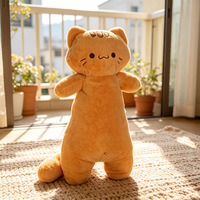 Coussin en peluche créatif en forme de chat, doux comme du beurre, compagnon de lit, en polyester et coton PP
