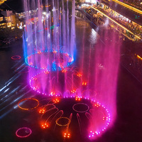 Fontaine musicale dansante de luxe en acier inoxydable de haute qualité, design moderne, marque DEWY, directement de l'usine