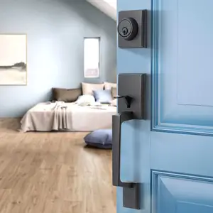 Bộ Tay Nắm Cửa Đôi Cho Mặt Sau Và Cửa Trước Bằng Kẽm Trong Độ Tuổi Venetian (Có Khóa Và Tay Cầm Giả) - Product Image 1