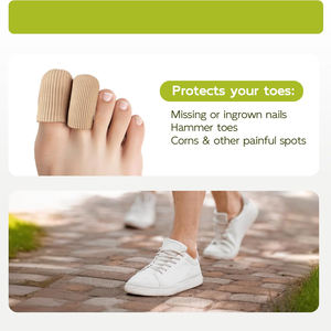 Protège-<span class=keywords><strong>orteils</strong></span> de mise à niveau, embouts en silicone pour <span class=keywords><strong>orteils</strong></span> fermés, protège-manches en tissu, prévient le soulagement de la douleur pour les <span class=keywords><strong>cors</strong></span>, les ampoules - Product Image 3