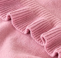 Plaid en chenille ultra-doux en polyester à volants pour canapé et lit