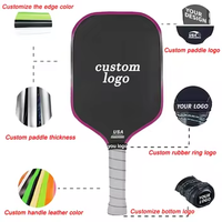 Raquette de pickleball en fibre de carbone USAPA CYC avec noyau en nid d'abeille PP pour l'entraînement sportif