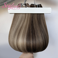 Extensions de cheveux humains Genius Weft, 100% vierges, double tirage, cuticules alignées, 50g