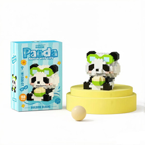 <strong>Lele</strong> Brother Building <strong>Blocks</strong> Custom Panda Series Magic Micro Bricks Puzzle for Boys Birthday Gift with Display Toys - Product Image 5