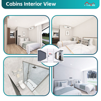Maison Capsule Modulaire Préfabriquée Mobile High Cube avec Cuisine et Salle de Bain Personnalisable, Écologique, Construction Rapide pour Centres Commerciaux, Tourisme et Complexes Hôteliers