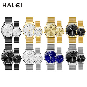 Envío Directo HALEI Nuevo Reloj de Cuarzo Original con Correa de Malla de Acero Inoxidable, Diseño Minimalista, Visualización de Fecha Analógica, Movimiento Japonés - Product Image 6