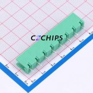 MX2EDGV-7.62-08P-GN01-Cu-A Plug-in Terminal Block Through hole,P=7.62mm Connector Board-to-Board / Socket Open 1x8P 7.62mm Green - Product Image 2