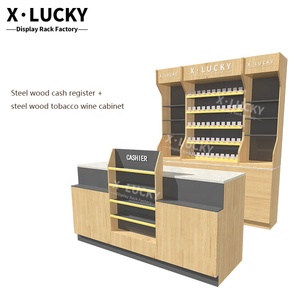 Conception En Bois moderne Pour Nappes <span class=keywords><strong>de</strong></span> Magasin Mobile Registre D'épicerie Comptoir Caisse Pour Magasin <span class=keywords><strong>De</strong></span> Détail - Product Image 4