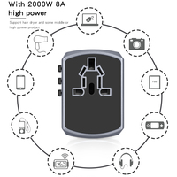 Accessoire de bagage, adaptateur secteur universel avec prise murale et alimentation intelligente 2,4 A et USB Type-C pour les voyages aux États-Unis, en Europe et au Royaume-Uni