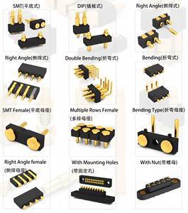 Kualitas tinggi berlapis emas laki-laki perempuan Pogo Pin 2 <span class=keywords><strong>3</strong></span> 4 5 6 7 8 9 Pin SMD DIP pegas dimuat kontak Pogo Pin konektor - Product Image 2
