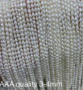 Cheap Price Pearl Different Size 3-4mm A Fresh Water Pearls For Jewellery Making