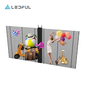 易安装3D定制超薄商场透明网浸胶Led广告展示 - Product Image 6