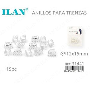 Anelli per trecce ILAN 12x15mm per acconciature 15pz - Product Image 3