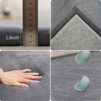 Fabriklieferung Japanischer Boden-Tatami-Teppich Einfarbige Moderne Korallenvlies-Memoryschaum-Matte für Kleinkinder und Babys