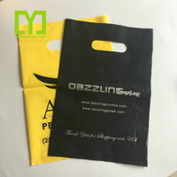 Sac à provisions réutilisable personnalisé avec logo impression par héliogravure à poignée en plastique PE découpé sur la surface du sac rétractable